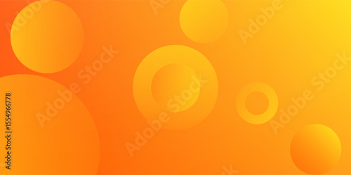 Abstract orange background with circles. Vector illustration