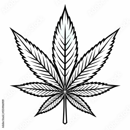 cannabis-line-art-on-white-background
