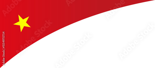 Vietnam Flag Frame Ribbon Corner Border Illustration