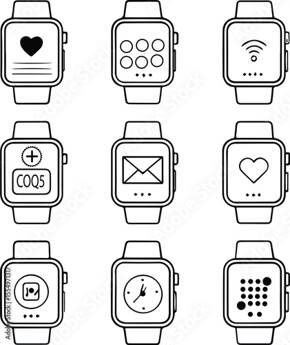 A sleek vector set of smart home appliance icons for web and mobile technology