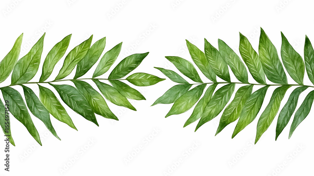 Obraz premium Abstract Earth illustration with green leaves composition
