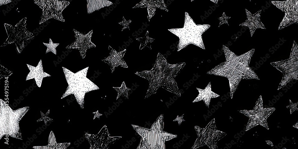 custom made wallpaper toronto digitalBlack background with many sketched stars