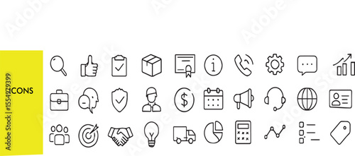 Quality Control Icon Set – Inspection, QA, Testing, Evaluation & Process Symbols