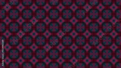 Abstract Seamless Patterns Motion Background, Dynamic Floral and Geometric Design Animation, Teal