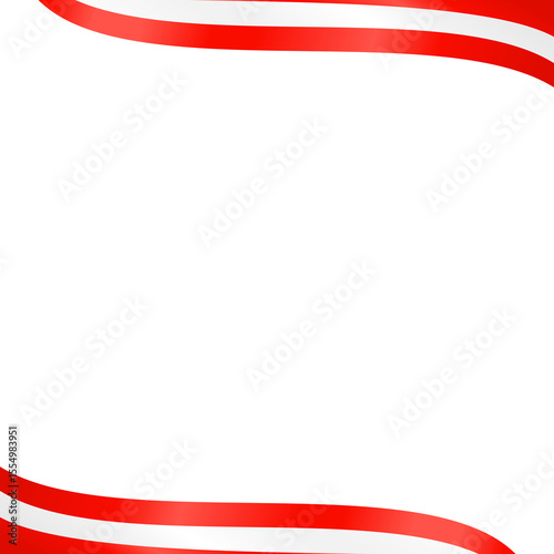 Free Download Austrian Flag Frame Ribbon Corner Border Illustration - GFXLoad