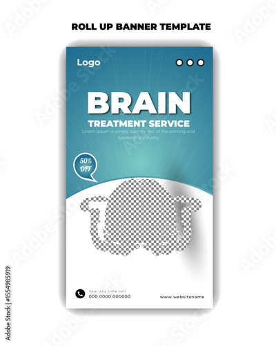 Brain Treatment Service Banner Design Template