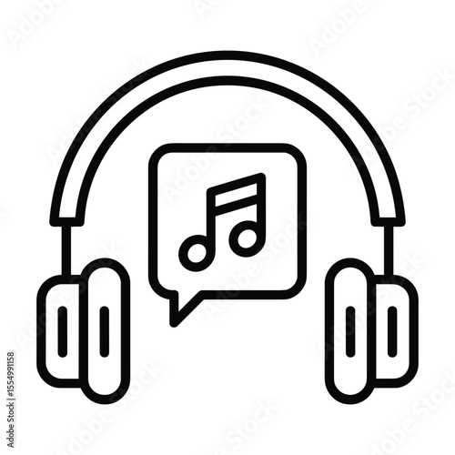 Music Streaming Headphones Icon