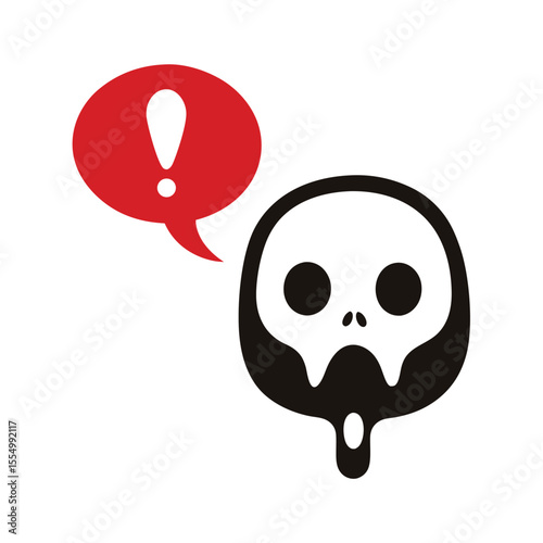 Cartoon Emotion Icons Showing Scream and Sigh