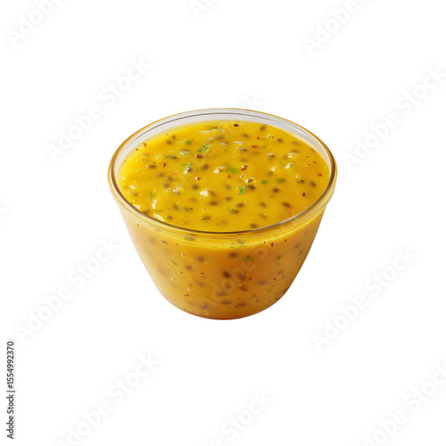 Delicious Passion Fruit Sauce in Glass Bowl