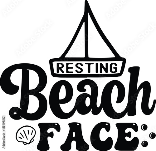 resting beach face