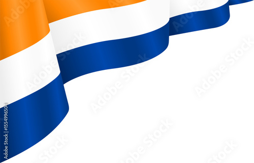 South Africa Flag Ribbon Corner Border Illustration