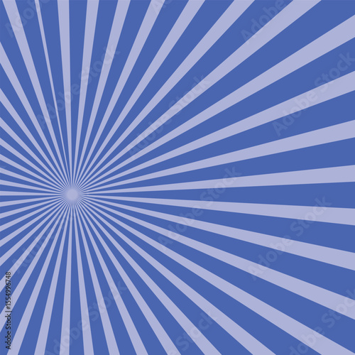 Abstract blue sun rays sunburst backdrop background. 