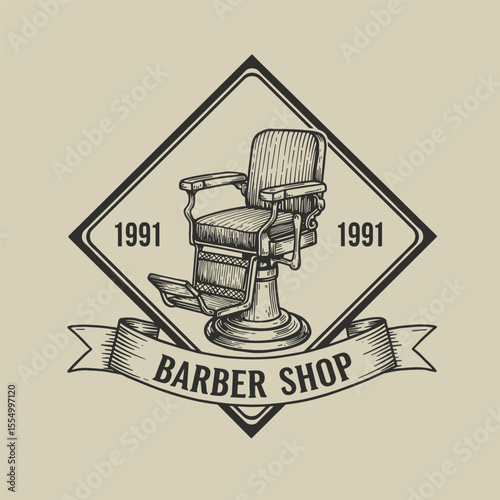 Barbershop Logo Vector Design. Logo for barbershop, cut and shave, Hair Stylist