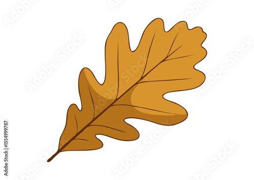 Textured golden oak leaf for autumn decoration and rustic charm