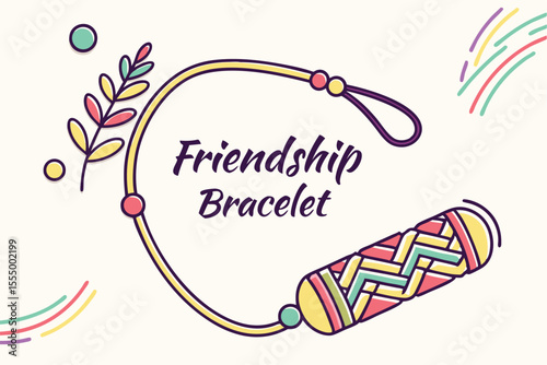 Creative friendship band design with customizable name text element