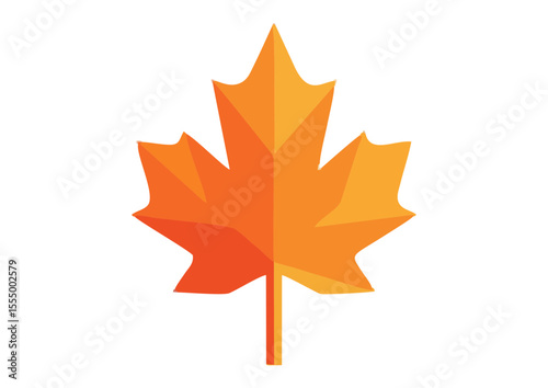 Stylish orange maple leaf design for autumn aesthetics and seasonal decor
