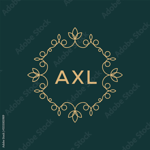 AXL Letter Initial Logo Design Template Vector Illustration