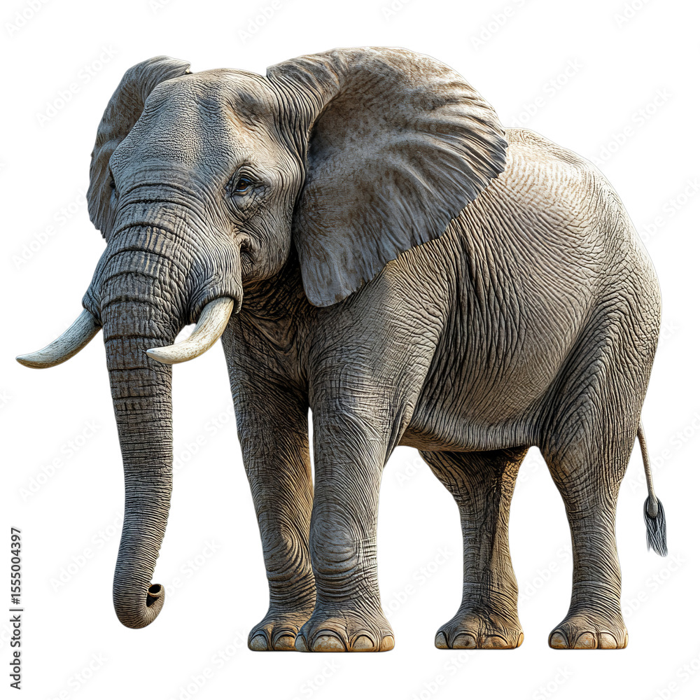 Fototapeta premium Explore the Majestic Elephant: A Glorious Mammal Symbolizing Wildlife Conservation and the Fragile Balance of Nature's Ecosystem and Habitats.