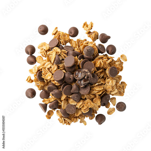 Delicious Oatmeal Granola with Chocolate Chips