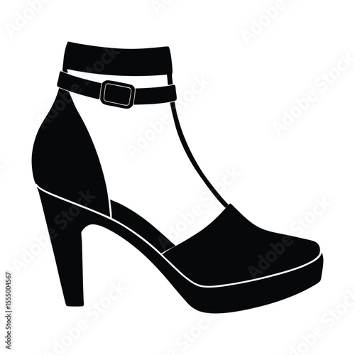 ankle strap silhouette illustration