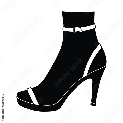 ankle strap silhouette illustration