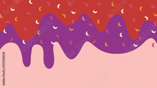 Crescent sprinkle icing background