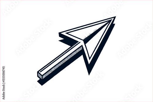 Go Straight, U turn, Right and Left, This Way, One Way, Only U Turn Black Arrow Sign Direction Icon Set. Vector Image.