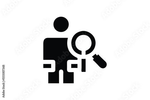 Person being scrutinized or investigated.