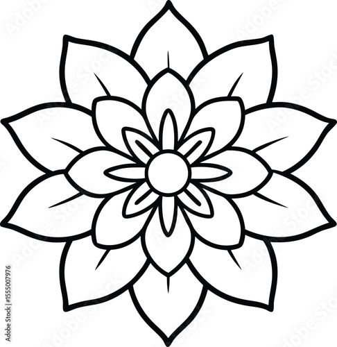 Elegant floral design with vibrant colors isolated on white background