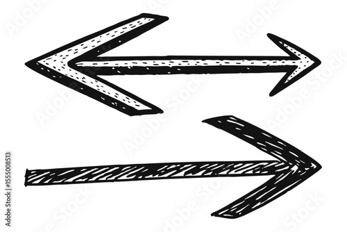 Freehand Grunge Arrows Brush Pack Vector Style
