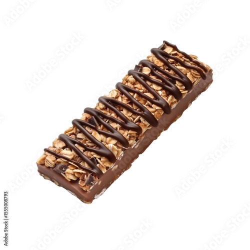 Delicious Chocolate Covered Granola Bar with Oats and Drizzle
