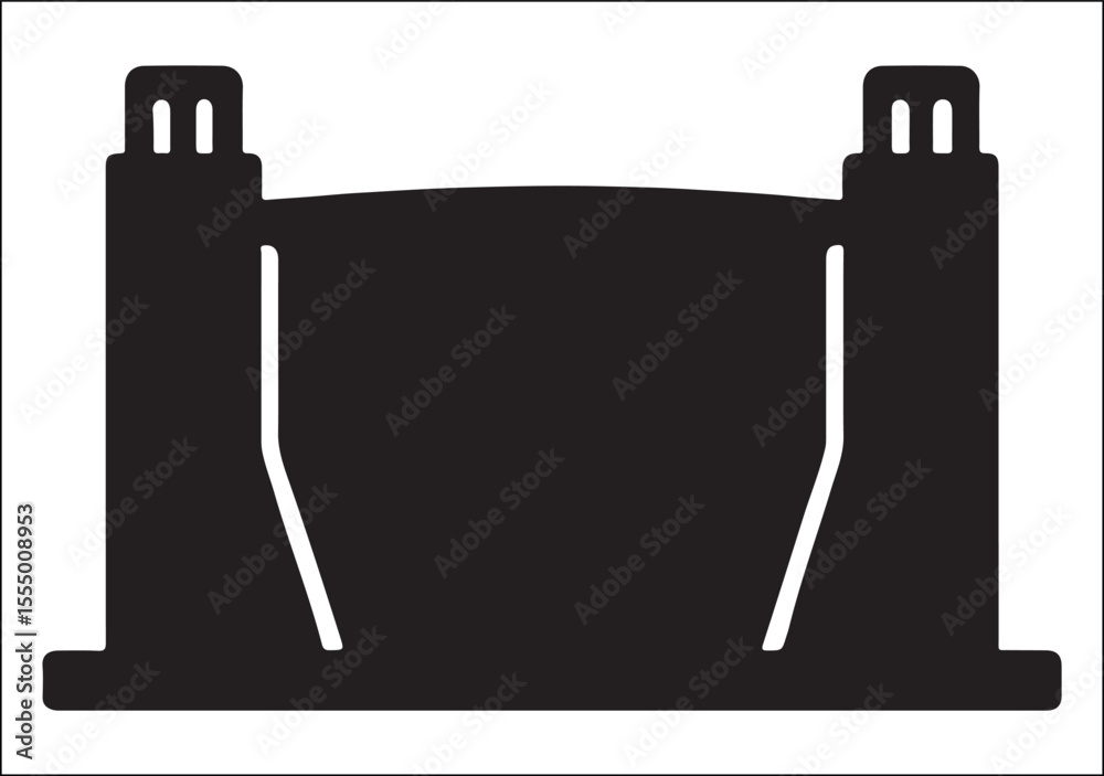 Obraz na plátně Hoover Dam Vector Icon