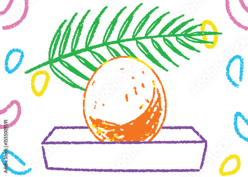 A festive spring illustration featuring decorated Easter eggs nestled amongst colorful flowers and green leaves