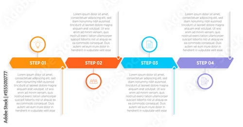 Adobe Illustrator ArtworkThis clean and colorful business process template features 4 easy-to-follow steps, making it perfect for websites or presentations. Designed for clarity and impact, it helps i