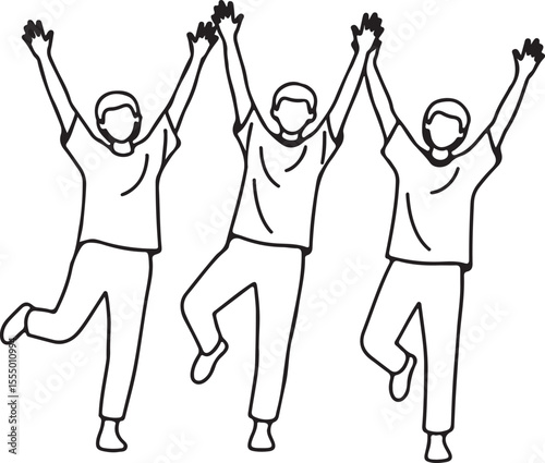 Celebrating Teamwork Unity, Collaboration, and Success Icon
