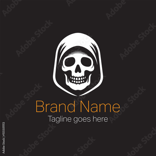 A scary skull and crossbones icon, symbolizing death and danger, often seen in Halloween or pirate art. CMYK Color Mode for print. Fully Vector file.