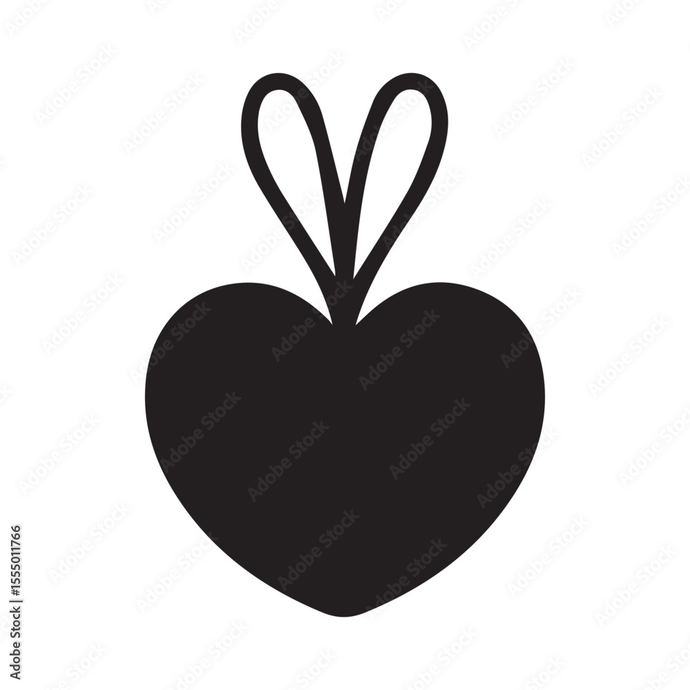 Fototapeta premium heart shaped apple