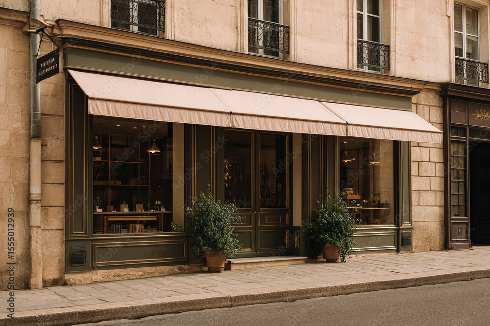 Obraz premium vintage style storefront boutique