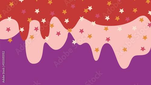 Star confetti icing background