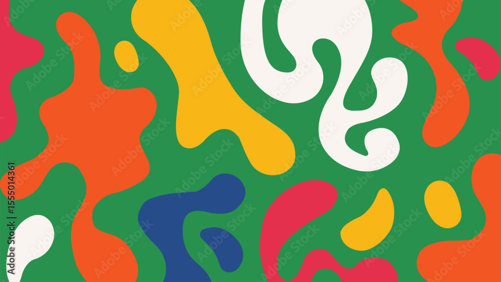 Obraz premium Bold colorful blob background