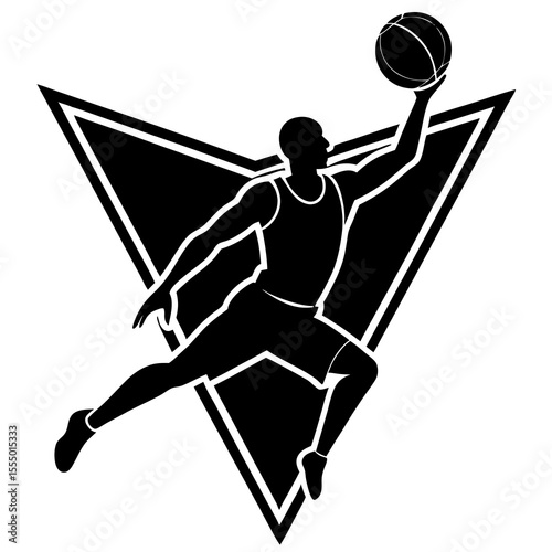 basketball player silhouette vector