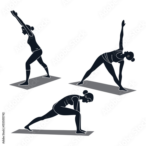 Yoga Poses Mastering Warrior, Triangle, and Extended Side Angle Poses