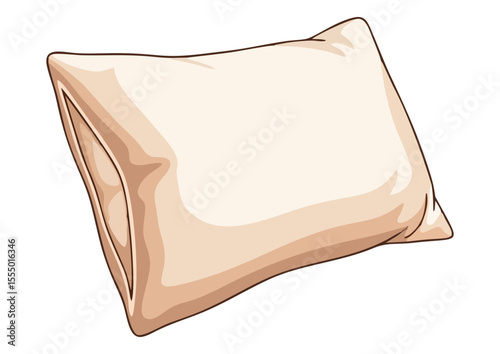 Soft beige pillow for comfortable sleep and home decor