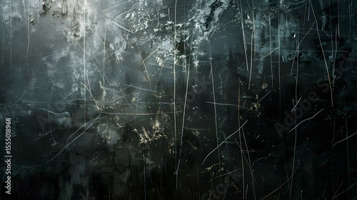 Scratched Dark Metal Texture Background with Rust and Wear
