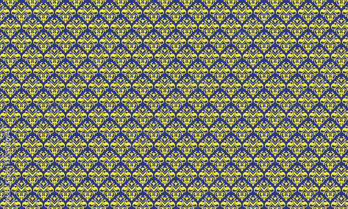 Seamless Art Pattern with Golden Ornamental Design