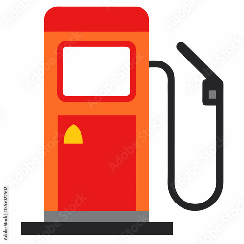 new style gas filling, fuel pump, petrol pump vector icon on white background