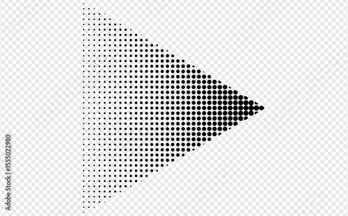 Vector grunge arrow halftone abstract.Dots texture background.