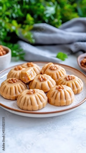 Delicious Homemade Klmim Cookies Middle Eastern Sweet Treat Food Photography