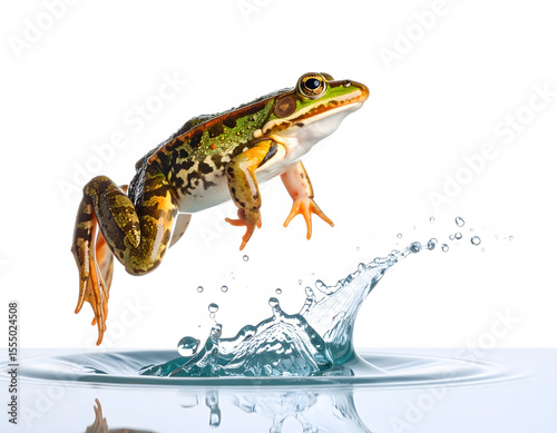 02.7.045. og apng nto a pond.  soat wth wht backgound 23607