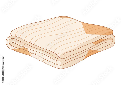Folded soft blanket with decorative pattern for cozy home warmth and style